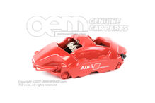 Audi e-tron GT piros féknyereg fékbetétek nélkül kerámia fékekhez mérete 410x32mm jobb hátsó 4J3615424AD (1)