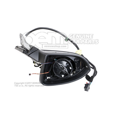 Külső tükörház szatén fekete Volkswagen Golf 5G 5G2857507DN9B9