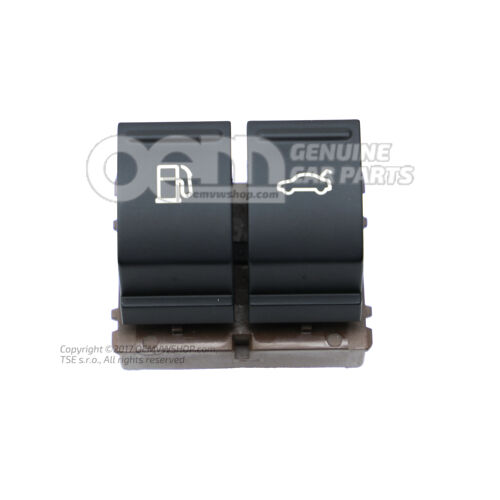 Nyomógomb a csomagtérajtó és az üzemanyagtartály fedelének működtetéséhez fekete/fehér 3C0959903B REH