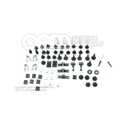 1 készlet rögzítő alkatrészek Volkswagen Golf 5K lökhárítóhoz 1K9898623A