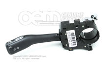 Irányjelző kapcsoló, távolsági és tompított fény, fényszóró villogó és parkolólámpa szatén fekete 3U0953513  01C