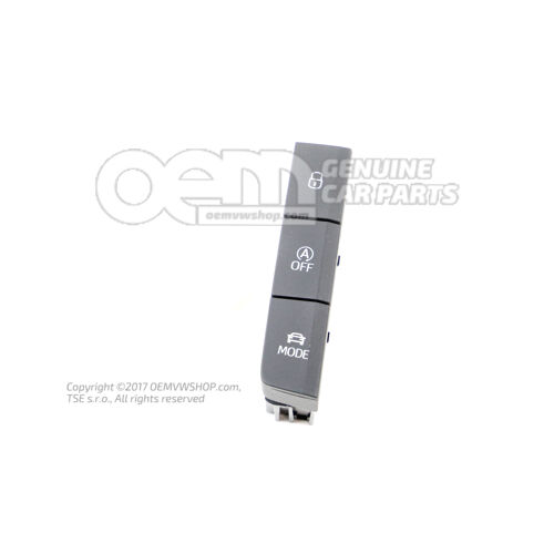 Kezelőpanel szatén fekete/fehér nyomógombokkal 6F0927137F WHS