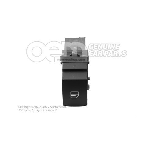 Kapcsoló elektromos ablakemelőhöz fekete/króm 5K0959855  XSH