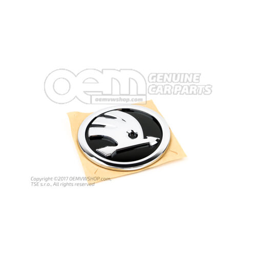 Skoda embléma fekete/króm 565853621  FOD