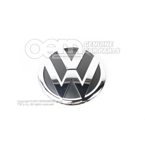 VW embléma króm színek/fekete 2H5853630A ULM