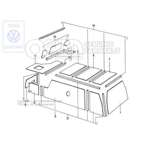 Végburkolat Volkswagen Campmobil LT 7E 281070004C