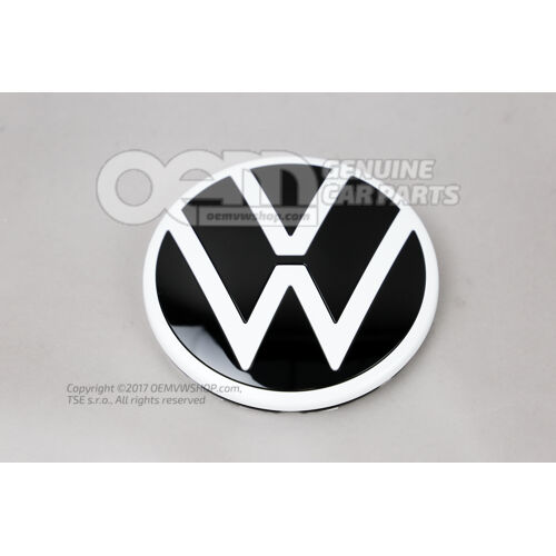 VW embléma Tiszta fehér/fekete 11A853630  AWA
