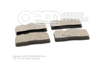 1 készlet: fékbetét kopásjelzővel tárcsafékhez 1 készlet fékbetét tárcsafékhez 8R0698151AB