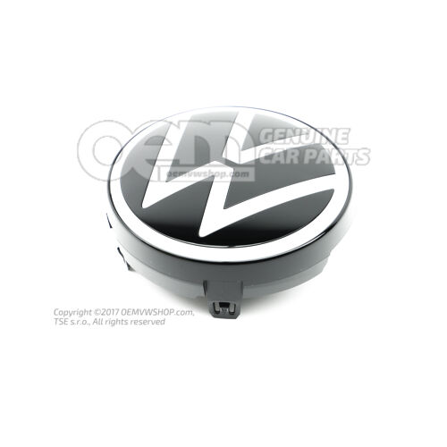 VW embléma Tiszta fehér/fekete 11A853601A AWA