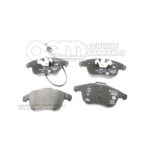 1 készlet: fékbetétek kopásjelzővel tárcsafékhez Audi A4L 8K "CN" 8K0698151P