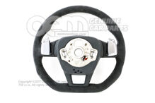 4K0419091BPXXC Audi RS6, RS7 C8 Alcantara multifunction heated steering wheel with steel grey stitching (4)