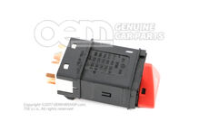 Vészlámpa kapcsoló relé irányjelző/vész.lámpa tűzpiros Volkswagen Polo Classic/Variant 6K 6N0953235B 302 (1)