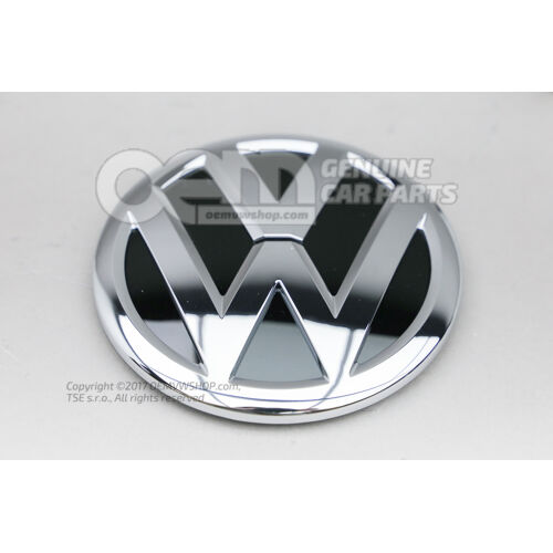 VW jelzés felső rész a fedélhez, hátul fekete/világos króm 7C0853630B DPJ
