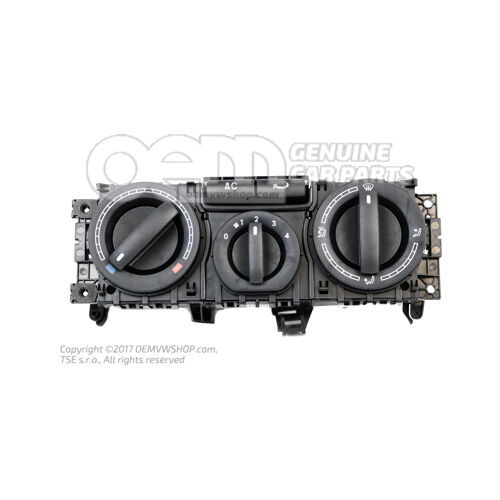 A friss levegő és a fűtés szaténfekete vezérlése 7H0820045AM9B9