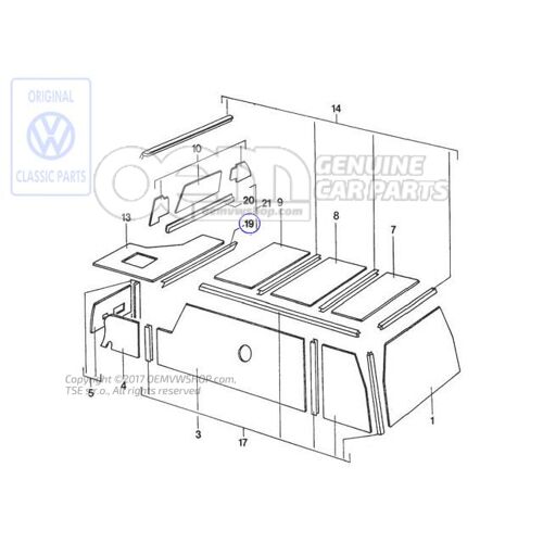 Sarokléc Volkswagen Campmobil LT 7E 281070004B