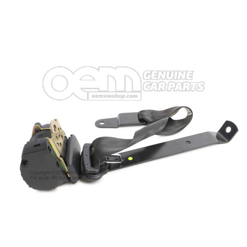 Three-point safety belt satin black