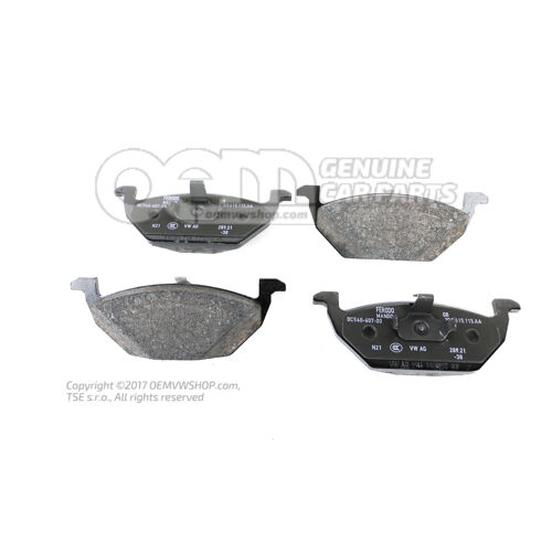 1 készlet fékbetét tárcsafékhez 2Q0698151T