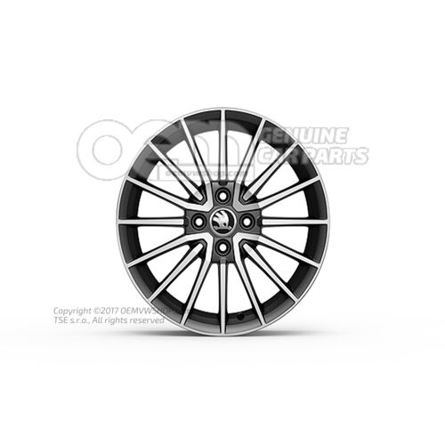 Alumínium felni fekete metál Skoda Citigo 1S 1ST071496G FL8