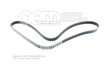 Poli-ékszíj légkondicionálóval felszerelt járművekhez. Mérete 21,36X1577MM 06H903137H