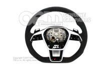 4K0419091BGTPE Audi RS6, RS7 C8 Alcantara multifunction heated steering wheel with red stitching