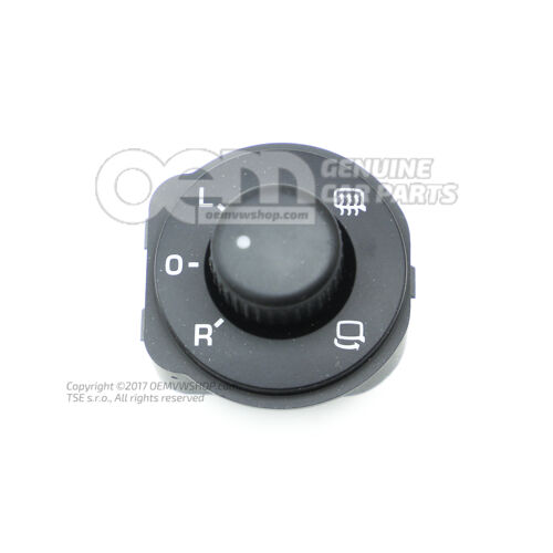 Külső tükör állítás kapcsolója fekete/fehér 1Z1959565J REH