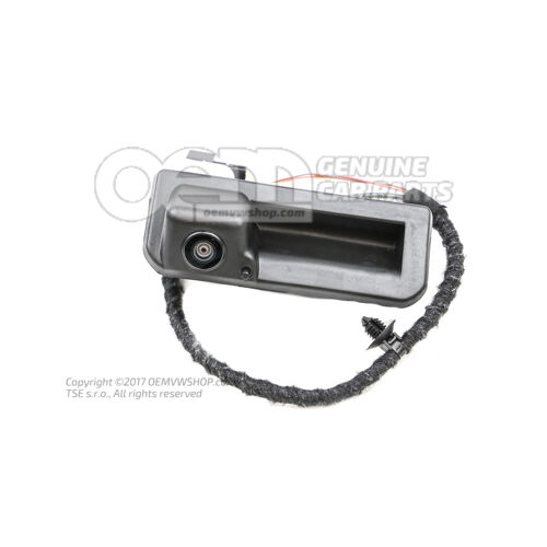 Nyomógomb az elektromos fedélzár működtetőhöz tolatókamera rendszerrel rendelkező járművekhez 6V0827566G