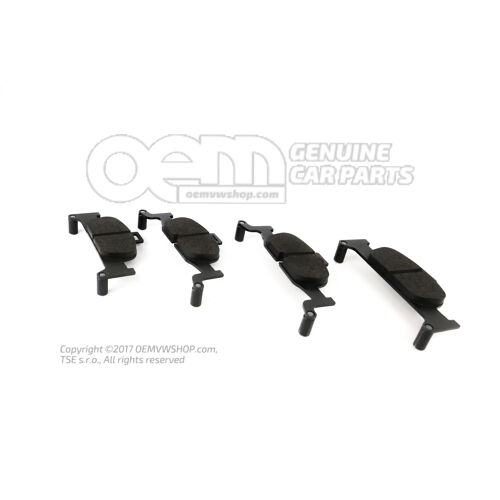 1 készlet fékbetét tárcsafékhez 8W0698151BC