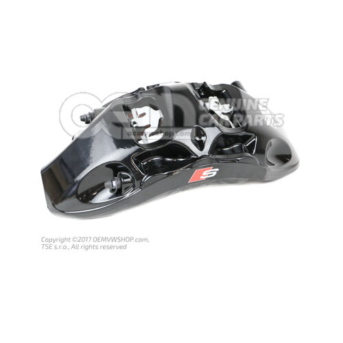 4N0615107AH Audi A6, A7, A8, Q7 and Q8 black calliper without brake pads size 400x38mm front left