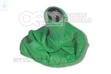 Sebességváltó gomb csomagtartóval a sebességváltó karhoz (bőr) zöld/fekete 6N0711118C ELD