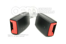 Dupla nyomógombos csat szatén fekete/tűzpiros 7E0857740B QVZ (1)