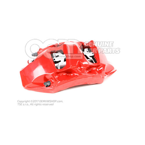 4M0615107BT Audi Q7 and Q8 red Calliper without brake pads size 375x36mm front front left