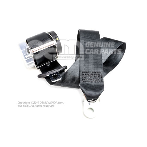 Hárompontos biztonsági öv fekete tehetetlenségi orsóval 7L6857807A HCP