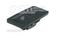 Biztonsági kapcsoló központi zárhoz szatén fekete/fehér 7C0962126  WHS