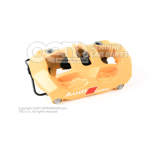 Audi e-tron GT sárga féknyereg fékbetétek nélkül 365x28mm méretű fékekhez jobb hátsó 4J3615424AB