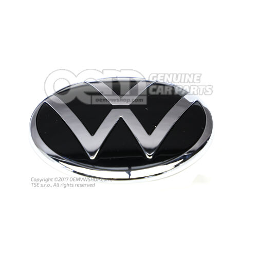 VW embléma fekete/világos króm 3CM853630  DPJ