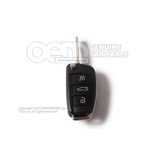 Főkulcs transzponderes (összecsukható bit) belső sínrésszel 8V0837220D INF