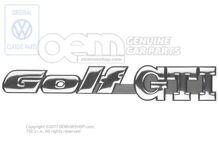 A Golf Mk3 GTI hátsó emblémája 1H6853687ADZ10