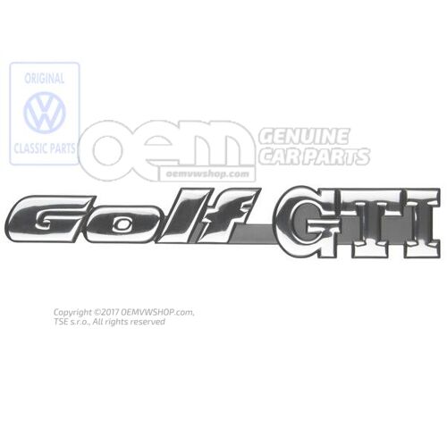 A Golf Mk3 GTI hátsó emblémája 1H6853687ADZ10