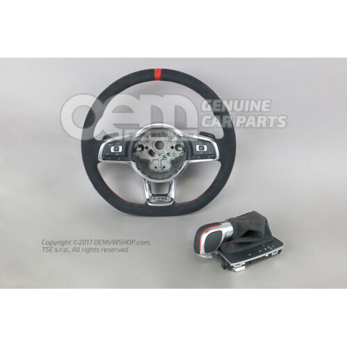 Volkswagen Golf VII 5G Clubsport Retrofit kit GTI edition 40 Alcantara DSG multifunction steering wheel with DSG shift knob 5G0498091C NNM