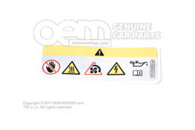 Matrica *túltöltött motorolaj *károsíthatja a katalizátort/ magas *feszültség, leállíthatja a motort *mielőtt hozzáérne a gyújtáshoz *a rendszer/hűtőventilátor *bármikor elindulhat. 701010002AA