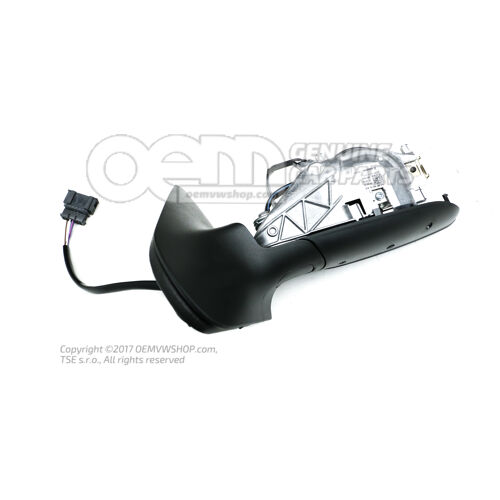 Exterior mirror housing satin black