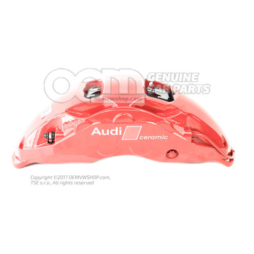 Audi RSQ8 red Calliper without brake pads for vehicles with ceramic brake disc pads size 440x40mm left