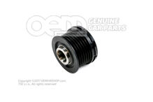 Poli ékszíj szíjtárcsa szabadonfutóval és védősapkával generátorhoz 03D903119B