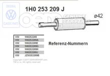 hangtompító 1H0253209J hangtompító 1H0253209J