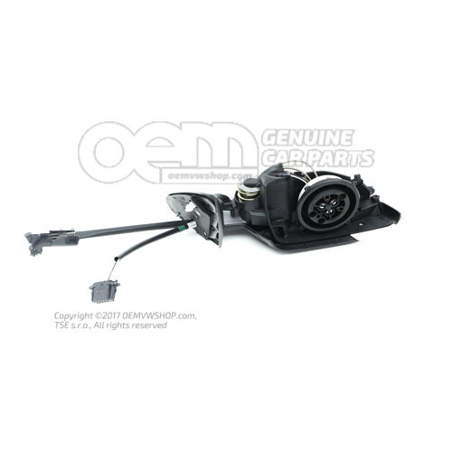 Külső tükörház szatén fekete Skoda Octavia 1Z 1Z1857508E 01C