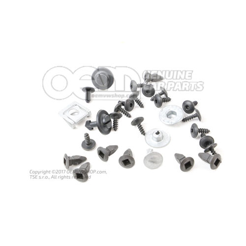 1 készlet rögzítőalkatrészek Audi A4/S4/Avant/Quattro 8E kerékházbetéthez 8E0098629
