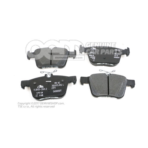 1 db fékbetét készlet 300X12MM tárcsafékhez 3Q0698451M